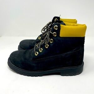 Timberland Hiking Boots – Leather – Black & Yellow – Size 6